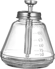 Happyyami Empty Glass Pump Bottle with Dispenser for Liquids Acid Durable Press Down Container for Nail Polish and More