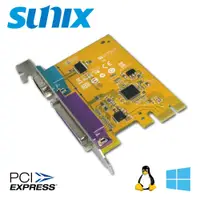 在飛比找PChome24h購物優惠-SUNIX PCIe 1埠 RS-232/1埠Paralle