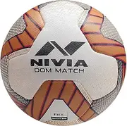 Nivia DOM01 Match ‎PU Football (Golden, Size 5) | Machine Stitched | 8 Panel | PU Micro Fiber top Layer | Soccer Ball | Latex Bladder Core