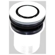 40mm Basin Pop Down Brass Plug &amp; Waste, White