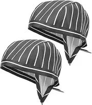[DEARMAMY] 1set Adjusting Kitchen Hat Kitchen Cooking Chef Hats Cap Chef Docker Trucker Cook Catering Skull Cap Waiter Head Women Beanie Cotton 2pcs