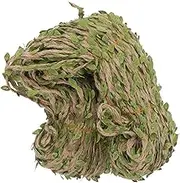 DOITOOL Artificial Vine Jute Rope Ribbon with Faux Greenery Braided Decor for Jungle Themed Parties Weddings and Home Decor Effortless Setup Unique Design Indoor Outdoor Versatility