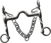 Abbraccia Stainless Steel Horse Mouth Bit Lightweight Horse Snaffle with Chain, Equestrian Equipment Protective Gear