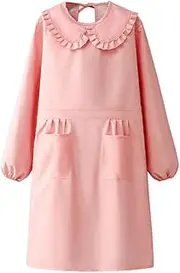 [MYSMFY] Aprons For Women Hoodies, Aprons Long Sleeves, Waterproof, Oil Resistant, Kitchen Household, Catering For Cooking Baking, Colorful