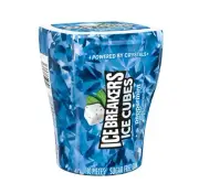 Ice Breakers Ice Cubes Peppermint Sugar Free Chewing Gum (1 Pack 40 Pieces)