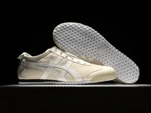 Asics Onitsuka Tiger MEXICO 66 鬼塚虎 帆布鞋 懶人鞋 百搭 休閒鞋 男女鞋 米白黑  -步履不停