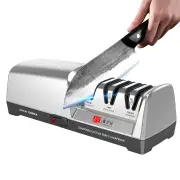 Household Automatic Multifunctional Quick Sharpener Electric Knife Sharpener 3-Stage System 15-20 Degrees Stainless Stee