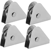 VINTORKY 4pcs Flagpole Pulley Hardware: Heavy Duty Bearing Pulley Flag Lifting Wheel Block Flag Pole Repair Parts for Outdoor Garden School