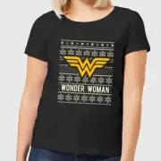 DC Wonder Woman Women's Christmas T-Shirt - Black