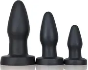 Large Anal Beads Silicone Butt Plugs with Strong Suction Cup Anal Dildo 3 Sizes Anus Dilator Prostate Massage SM Sex Toys For Men Women(M)