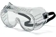 MCR Crews 2225R Safety Goggle Clear Lens Anti-Fog Perforated Rubber Strap 1 Ea