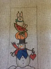 HK -Stacked Up Seasons -Hand painted Needlepoint Canvas