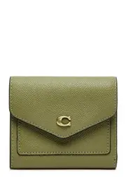 Coach Wyn Small Grained Leather Wallet - Olive ONE SIZE