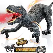 Hot Bee Remote Control Dinosaurs Toys for Kids 3-5 5-7 T-Rex Dinosaurs from Dinosaurs World, Electric Robot Walking Dinosaur with Light& Roaring Sound, Toys for Christmas