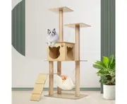 Advwin Cat Tree Scratching Post Scratcher Tower Condo House Furniture Wood 130cm