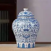 Daseeme Blue and White Ceramic General cans Moisture-Proof ed cans Boutique high-end Tea cans Home Tea cans Wholesale General Jar - Magnolia