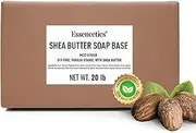 [Essencetics] 20 LB - Shea Butter Soap Base Bulk - SLS Free, No Palm Oil, Vegan & Cruelty Free - Organic, Moisturizing Shea Butter Melt and Pour Soap Base for Soap Making - (20 Pound)