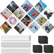 Badge Maker Accessories Square Button Maker Kit 50 x 50mm with 100/300/500 Set Square Button Making Supplies, Square Photo Picture Badge Button, Gift Button, Team Badge, for Crafts and DIY Projects