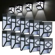 2-10X Solar LED Bright Wall Light Deck Light Outdoor Garden Yard Path Fence Lamp