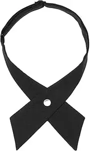 [AZIDWERYQ] Ties for Women, Adjustable Criss-Cross Bow tie School Uniform Black Pre Cross Ties for Girls Neck, Jobs Bowtie Western Tie