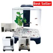 NuWave 1.5 Gallon Betta Fish Tank Kit with LED Light and Filter for Small Spaces