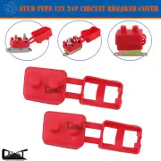 2x Circuit Breaker Cover Protective 12V 24V Stud Type Insulated PVC Protector