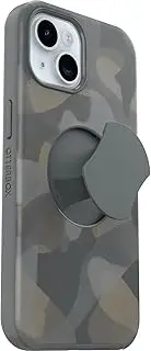 OtterBox OTTERGRIP - iPhone 15 for MagSafe, Drop Proof, Protective Case with Built-in Grip, 3X Tested to Military Standard, Iron Camo