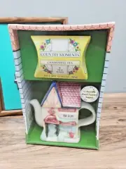 Collectable Hand Painted (Bakery) Teapot with Chamomile Tea & Gift Box