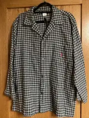 Polo Ralph Lauren Pony Tartan Plaid Flannel Sleepwear PJ Pajama Sleep Shirt S/M