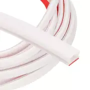 26 ft D Shape Rubber Weather Stripping Door Seal Strip, White/Red