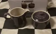 Le Creuset Stoneware Cafe Sugar & Creamer Set Purple Cassis