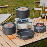 在飛比找蝦皮購物優惠-Choo✨簡約便攜式野炊具 戶外露營Outdoor鍋具 鋁壺