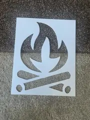 Camp Fire stencil paint/trace/drawing Size 8x10 reusable All sizes face painting