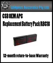 CSB OEM APC Replacement Battery Pack RBC18 UPS PS250, Tax invoice 1-year wty