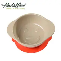 在飛比找Yahoo奇摩購物中心優惠-美國Husk’s ware稻殼天然環保兒童微笑餐碗-紅色