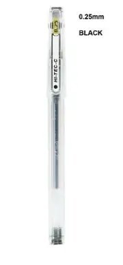 Pilot Hi Tec C 0.25mm Fineliner pen LH-20C25 - 1x Only BLACK