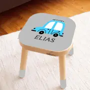 [Namly Design] Self-Adhesive Sticker – Custom Flisat Stool Decal / Blue Car Design