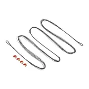 14 Strand Bow String Replacement with 4 Nock Point for AMO 70" Recurve Bow Black