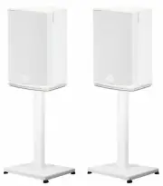 Pair 29” Steel White Stands For Paradigm PW 600 Bookshelf Speakers