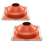 2 Pcs Metal Roof Pipe Flashing Boot Fit 160-300 mm Pipe High Temp Silicone