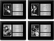 HWC Trading FR A4 Beatles Collection of All 4 Gifts Printed Signed Autograph Picture for Music Memorabilia Fans - A4 Framed