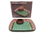 Football Stadium Chip & Dip Ceramic Serving Platter Sports Super Bowl Party ￼