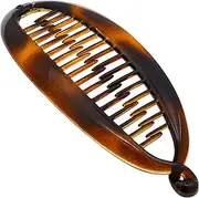 Camila Paris CP2 French Large Banana Clip Hair Comb, Flexible Banana Clips Hair for Thick Hair Ponytail Holder Interlocking Banana Hair Clips Styling Classic Hair Banana Clips for Women Made in France