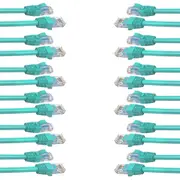 12PK Cruxtec 2m CAT6/RJ45 Network Lead Cable LAN Ethernet Internet Cord Green