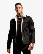 [SAINT MORTA] Saint Morta Sherpa Denim Jacket Black - Size M M Black