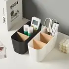 Multifunction Desktop Storage Box 3 Grids TV Remote Holder
