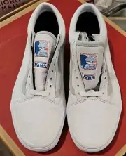 Vans Size 10.5 Old Skool USPS Shoes In Denim White (91)