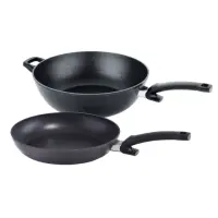 在飛比找momo購物網優惠-【Fissler】新居入厝組II(中式炒鍋32CM+標準平煎