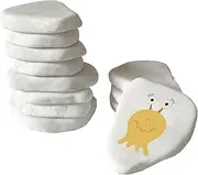 Pebbles for Painting, 12PCS Bulk White Rock Painting Kit 5-8 cm Irregular Stones for Crafts Flat Smooth Stone Slices for Rock Painting