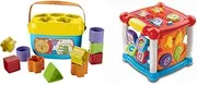 Fisher-Price Baby's First Blocks and VTech Baby 150503 Turn and Learn Cube, Multi
